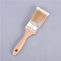 Pennello da pittura a manico in legno ovale a doppio colore bianco 2-1 / 2 pollici